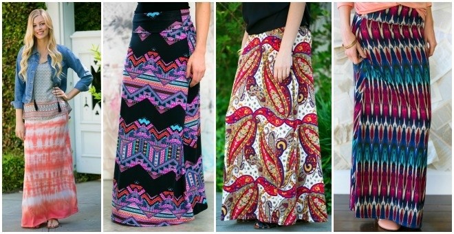 $8.99 – Printed Maxi Skirt Blowout! 49 Styles!