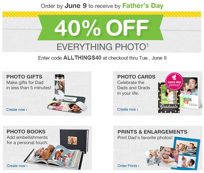 40% Off Everything Photo | Order NOW for Father’s Day!