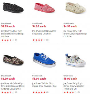 Joe Boxer Kids’ Shoes BOGO for $1 | Prices Start at $4.99 Before Sale!