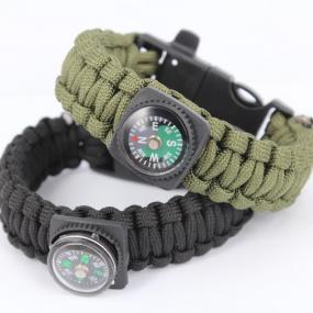 Camping Paracord With Compass And Flint $11.04 +Free Shipping