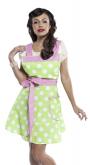 Flirty Aprons Deal of the Day Women’s BETTY Lime Polka-dot Apron $8.00!