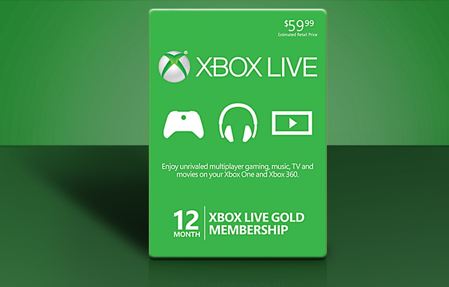 12-Month Xbox Live Gold Card $49.99
