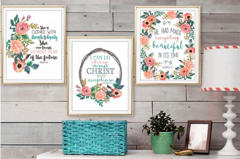 Faith In Bloom Prints – Set of 3 – $6.99!