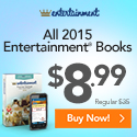 Get a 2015 Entertainment coupon book for just $8.99! Ships free!
