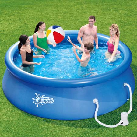 Summer Escapes 12′ Quick Set Ring Pool with Pump—$59! (Reg $88)