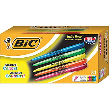24 BIC Brite Liner Highlighters Only $4 Shipped!