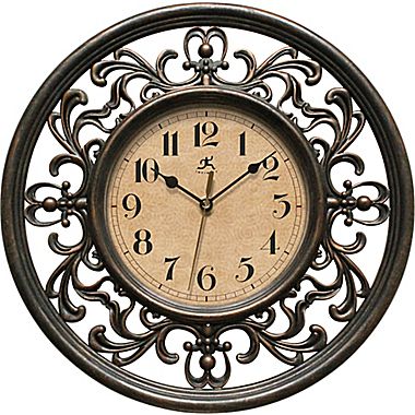 Infinity Instruments 12″ Elegant Antique Design Silent Sweep Wall Clock Only $7.99