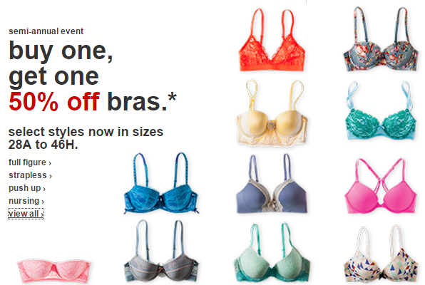 Target Intimates Sale | BOGO 50% Off Bras and 6 Panties for $20! (FREE Shipping!)