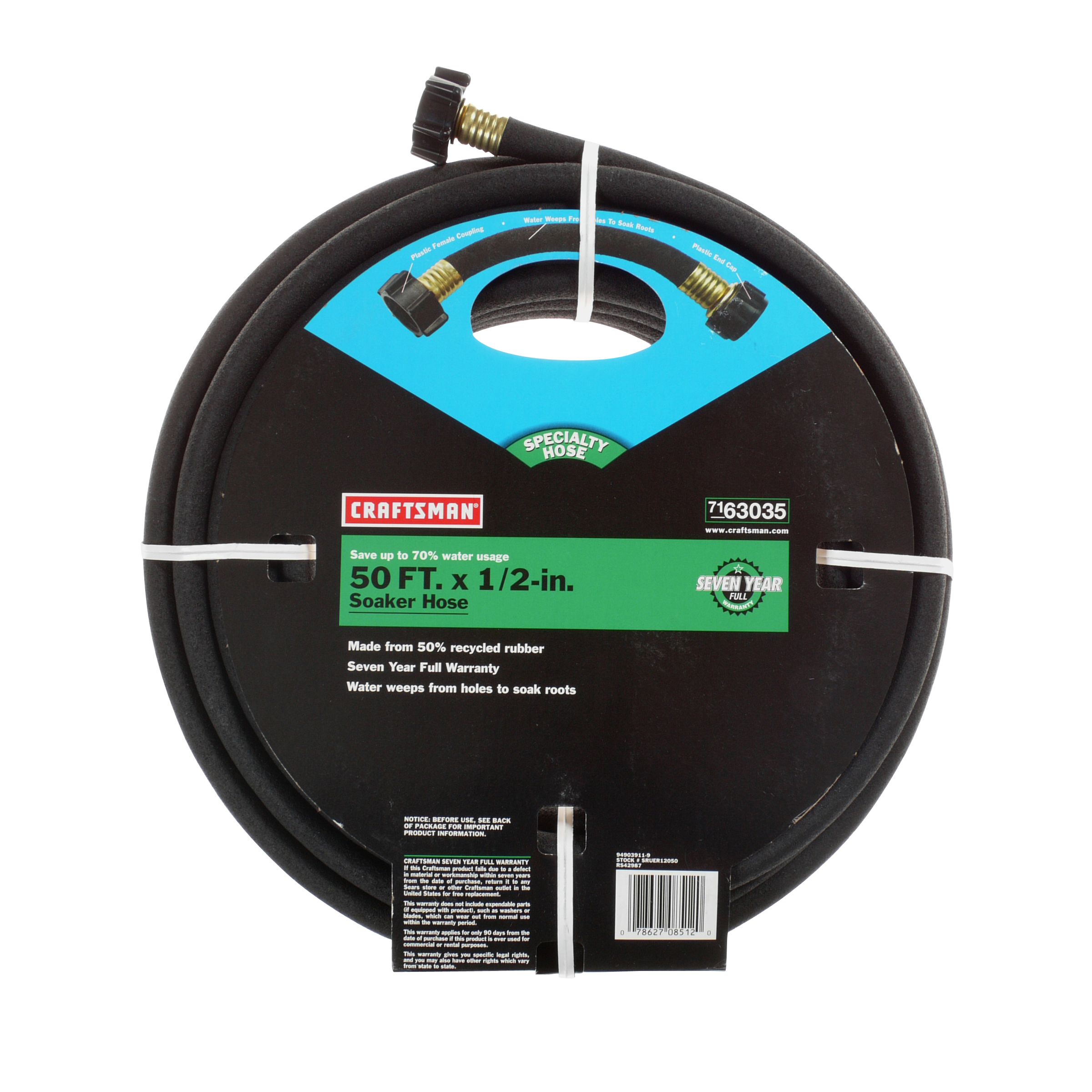 Craftsman 50-ft x 1/2-in Soaker Hose $6.99 Today Only