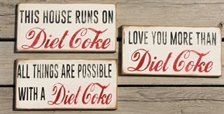 $11.99 – Diet Coke Distressed Signs – 3 Options!