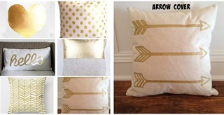 $10.99 – Gorgeous GOLD FOIL Pillow Covers!