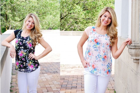 CUTE Floral Blouse Tank – Just $12.97!