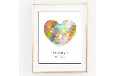 Love Themed, Geometric Patterned & Encouraging Statement Art Prints – $4.75!