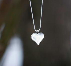 Silver Heart Necklace $3.39 + FREE SHIPPING