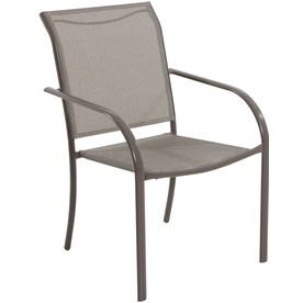 Taupe Sling Steel Stackable Patio Dining Chair $19.98 from Lowes!