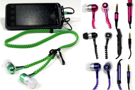Never Tangle Zipper Earbuds with Mic – $8.99!