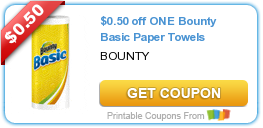 RITE AID: Bounty Basics Single Rolls as Low as $.49!