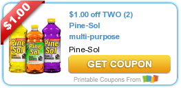 New Pine-Sol Coupon | Big Bottles $2.16 at Target!