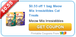 Meow Mix Irresistibles Cat Treats Coupon + Deals!