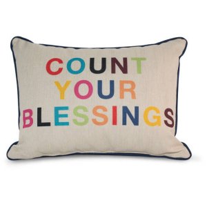 Count Your Blessings Decorative Pillow – Just $9.99!