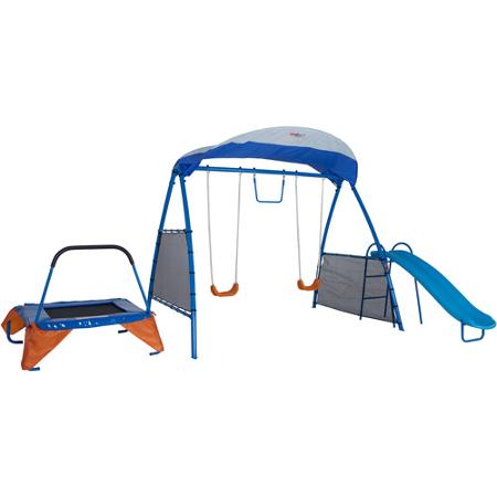 IronKids Inspiration 250 Fitness Playground Swing Set With Trampoline—$169! (Save $130)