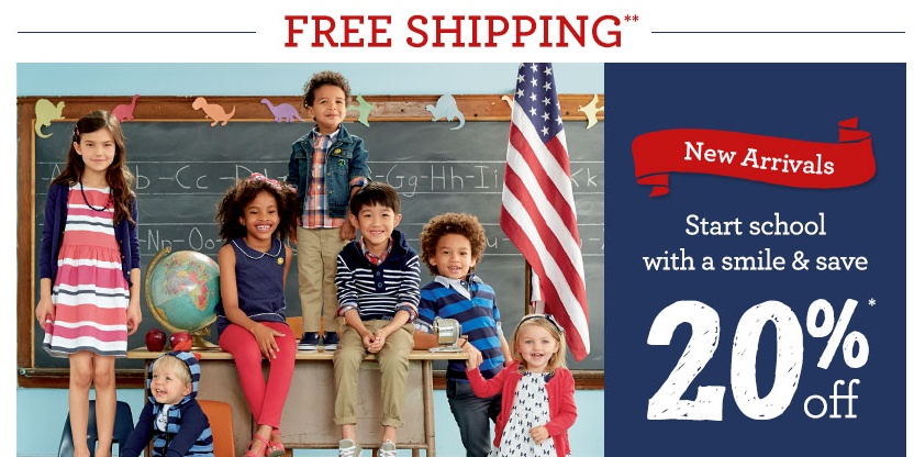 No Minimum FREE Shipping From Gymboree!