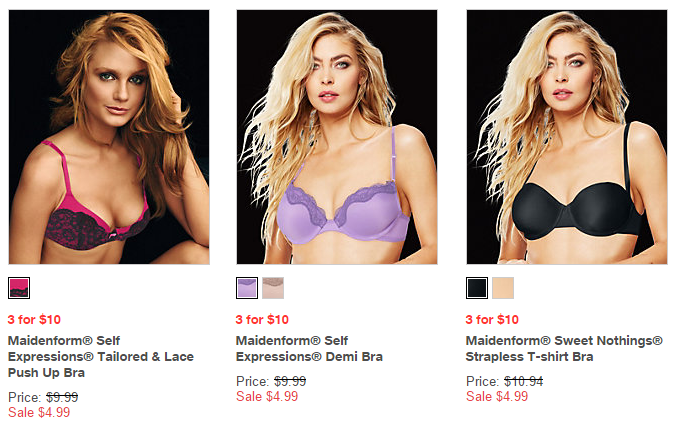 Maidenform Bras and Boyshorts: 3 for $10 + FREE Shipping!