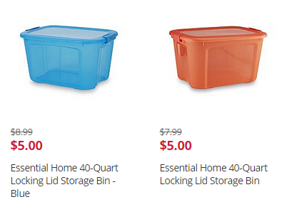 Essential Home 40-qt Storage Bin Only $5!