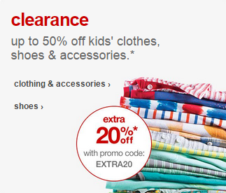 Kids’ Clothes on Clearance + EXTRA 20% Off at Target!