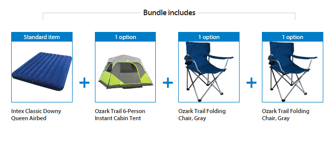 Ozark Trail 6-Person Instant Cabin Tent + 2 Folding Chairs + Queen Airbed—$79!