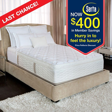 Serta Elegant Suite Mega Eurotop Mattress Set $400 Savings from Sam’s Club!