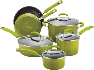 Green Rachael Ray 10-pc. Nonstick Cookware Set $99.95