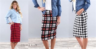 $14.99 – Plaid Pencil Skirt (Small – 3XL)