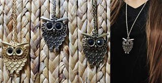 $3.99 – Vintage Owl Necklace – 3 Colors!