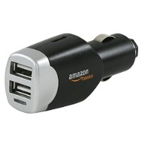 AmazonBasics 4.0 Amp Dual USB Car Charger for Apple and Android Devices – $8.99!