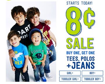 Tees, Jeans, & Polos! BOGO 8 Cents from Crazy 8!