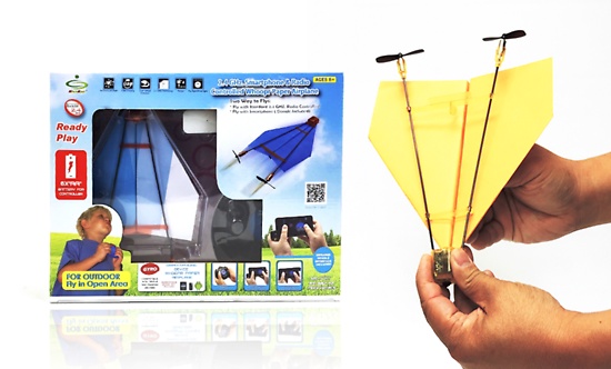 Smartphone- and Radio-Controlled Paper Airplane Kit $20.99