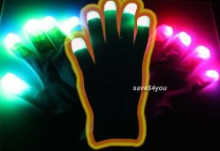 Raver Blacked Out Gloves RGB LED 7 Colors Light Show Gloves $4.44 Shipped!