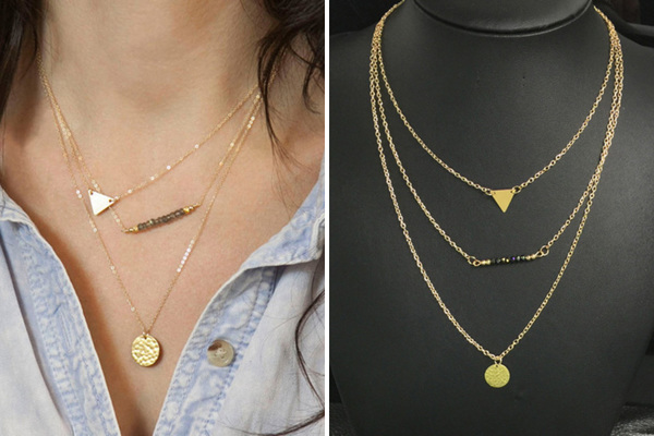 Multi Layered Triangle Necklace – Just $4.99!