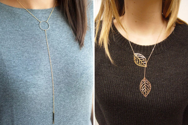 14-Karat Golden Glimmer Long Necklace – 6 Assorted Styles – Just $5.99!
