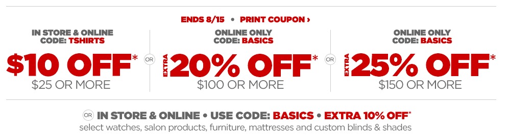 $10 off $25 JCPenney Coupon for Super Saturday Sale!