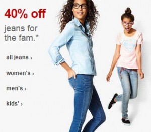 40% Off All Jeans From Target + FREE Shipping on ALL Orders!