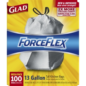 Glad Force Flex 100 ct Trash Bags $9.98!