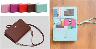 $9.99 – Shoulder Strap Clutch Handbag – Dove + Squirrel Collection!