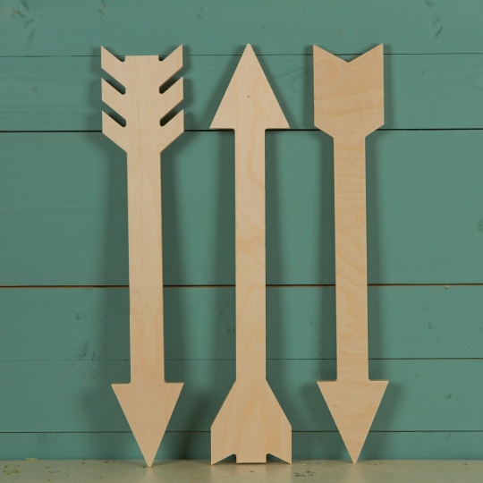 Set of 3 DIY Wooden Arrows $9.99