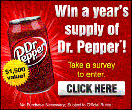 Win a year’s supply of Dr Pepper