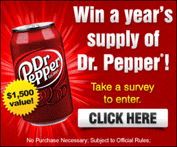 Win a year’s supply of Dr Pepper Win a year’s supply of Dr Pepper