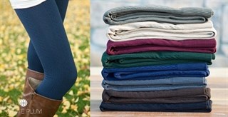 $7.99 – Cable Knit Fleece Lined Leggings! 12 Colors!