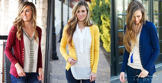 $12.99 – New Fall Colors: Button Cardigans!