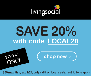 Living Social 20% off Today Only!